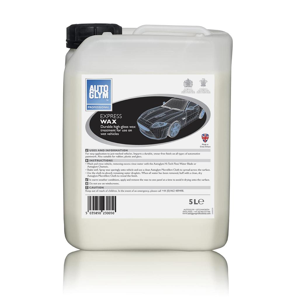 Autoglym Express Liquid Car Easy to Carnauba Officially Product Number 20A23005JP Wax, Use, Biodegradable, Wet-Wash, Formula, 5L, Imported,