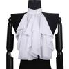 Medieval Renaissance Ruffle Jabot Faux Collar Chiffon Fabric Elegant Vintage Style Neckwear for Costume and Party Wear