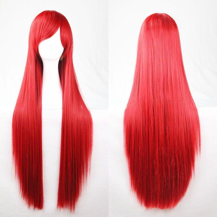 Women 80cm Long Straight Wigs Fashion Cosplay Costume Anime Hair Party Full Wigs