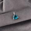Apatite Gemstone 925 Sterling Silver Jewelry Chain Pendant 0.58" Gift For Friend CZP-15-8