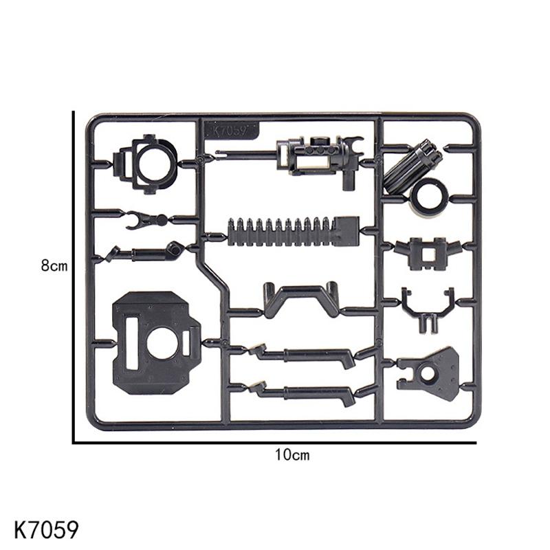 Military Weapon Gatling Gun Germany War 2 Solider Toys For Kids Building Blocks K7059 Pieces DIY Mini Models Militaries Gifts