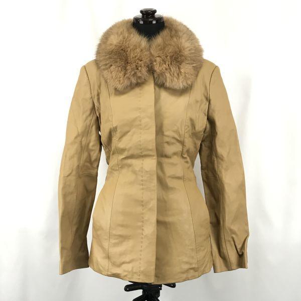 

Wisteria Дефектная бирка Мех Отстегивающееся Лиса Ягненок Кожа Пальто Верблюжий Женское 9AR(ИСПОЛЬЗОВАЛ)