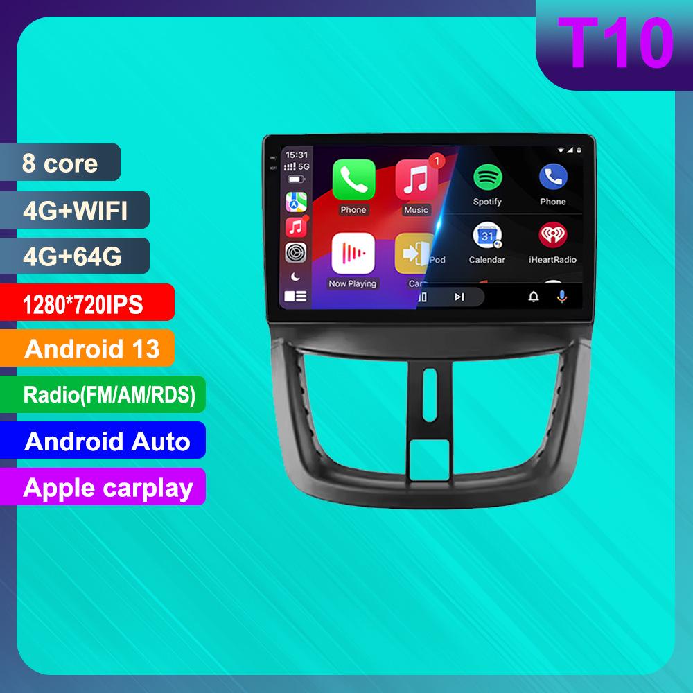 Peugeot 207 Cross-Border Android GPS Navigation System with HD Reversing Camera and CarPlay