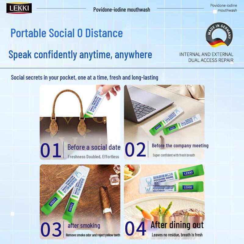 LEKKI Povidone-Iodine Antiseptic Mouthwash