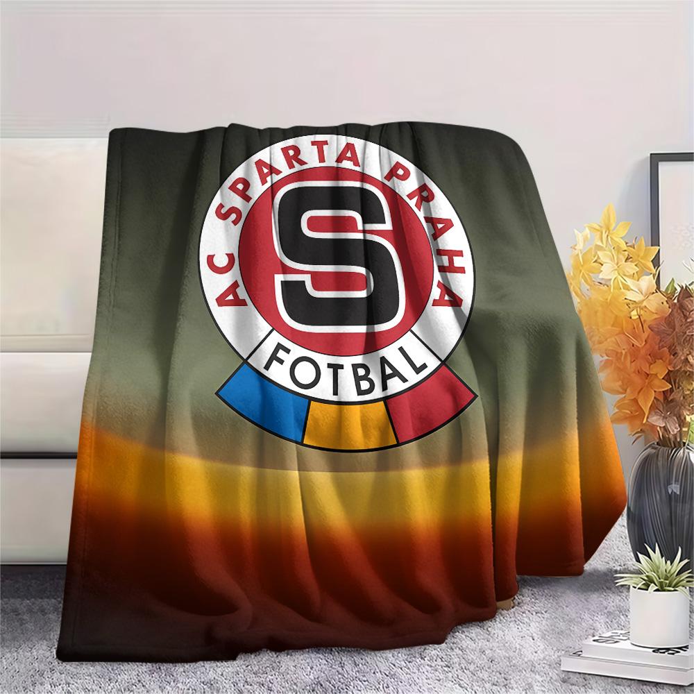 Coperta in Flanella Stampa AC Sparta Praha, Alta Qualità, Confortevole per Tutte le Stagioni, Decorazione per la Casa, Calore e Comfort, Perfetta per Regali di Natale