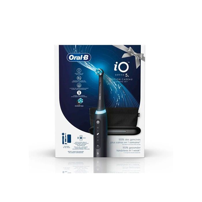Brosse À Dents Électrique - Oral-B - IO 5 - Noir - 5 Modes De Brossage - Rechargeable