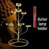 Exquisite Alloy Buddhist Altar Lamp Holder - Seven-Star Butter Candlestick Home Lighting Stand