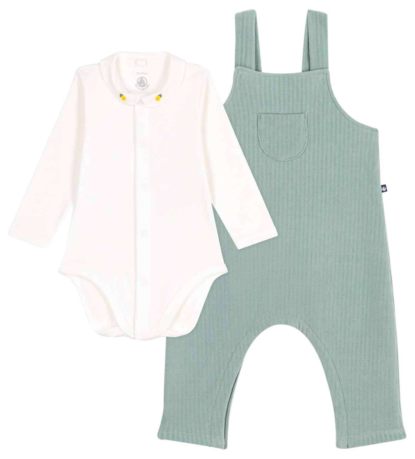 

Petit Bateau Baby Set A0CG6 Light 18 81cm 2-Piece Green, Months,