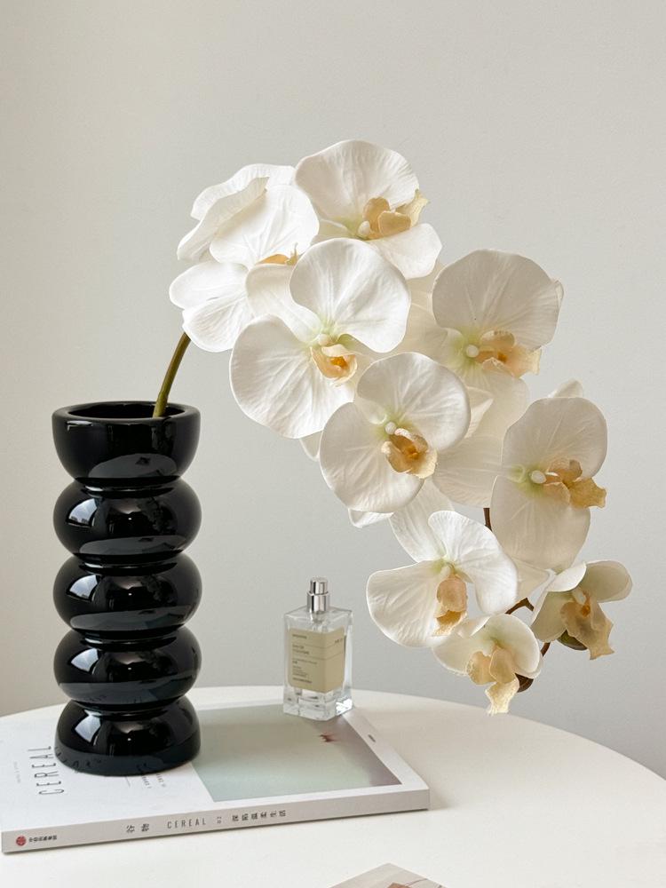 White Phalaenopsis Artificial Floral Arrangement - Realistic High-End Decorative Accent