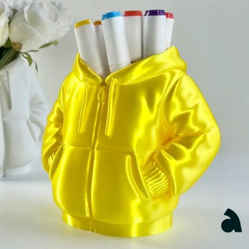 Stylish Hoodie Jackets Shape Vases Home Decors For Dried Or Artificial Flower Arrangements Pen Holder Cup Modern Gift