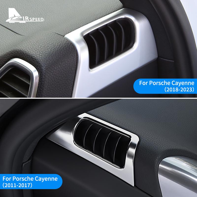 Chrome Abs Car Front Side AC Air Outlet Vent Trim Cover for Porsche Cayenne 2011-   Decor Interior Auto Accessories