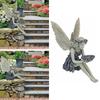 Enchanting Sitting Fairy Garden Statue Crafted From High-quality Durable Resin