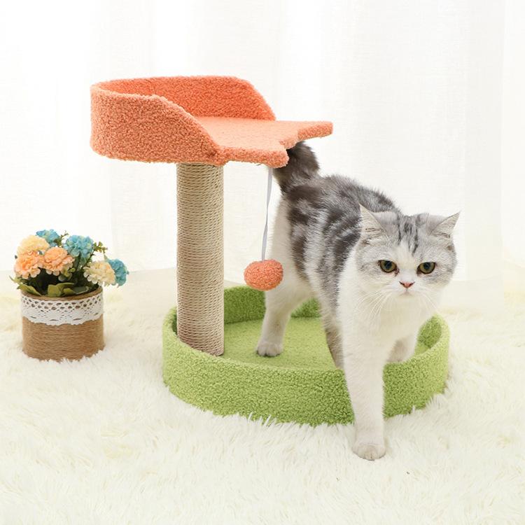 Pet colored cat climbing frame cat nest cat tree integrated villa grabbing board large cat jumping platform shelf toy