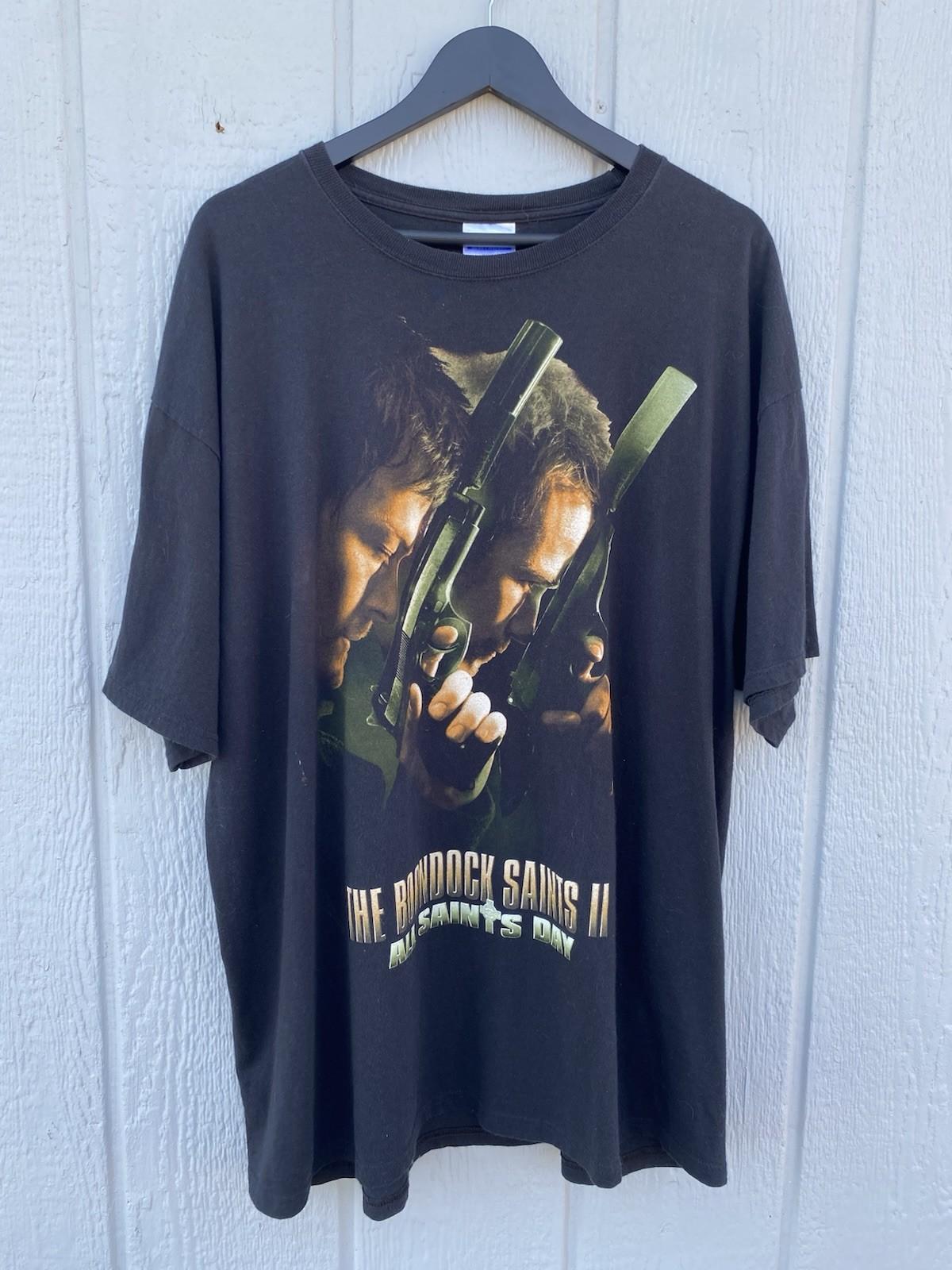 Vintage 2000s The Boondock Saints 2 Movie Promo Black 2XL T Shirt Unisex T-Shirt XL