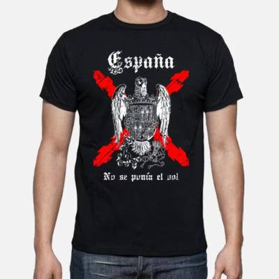 Spanien. Die Sonne ging nicht unter. T-Shirt mit Aufdruck des spanischen kaiserlichen Adlers