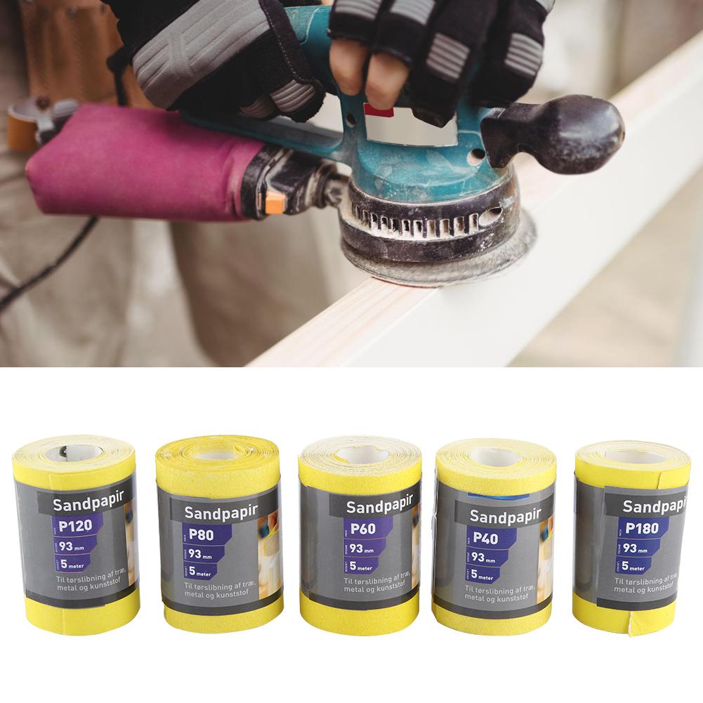 5pcs Sand Paper Roll Manual Hand Tear Sandpaper #406080120180 Abrasive Paper