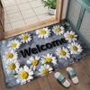 Welcome Doormat Vibrant Floral Pattern Non-Slip Rug for Indoor Outdoor High Traffic Areas Perfect for Valentine'S Day Spring Mat