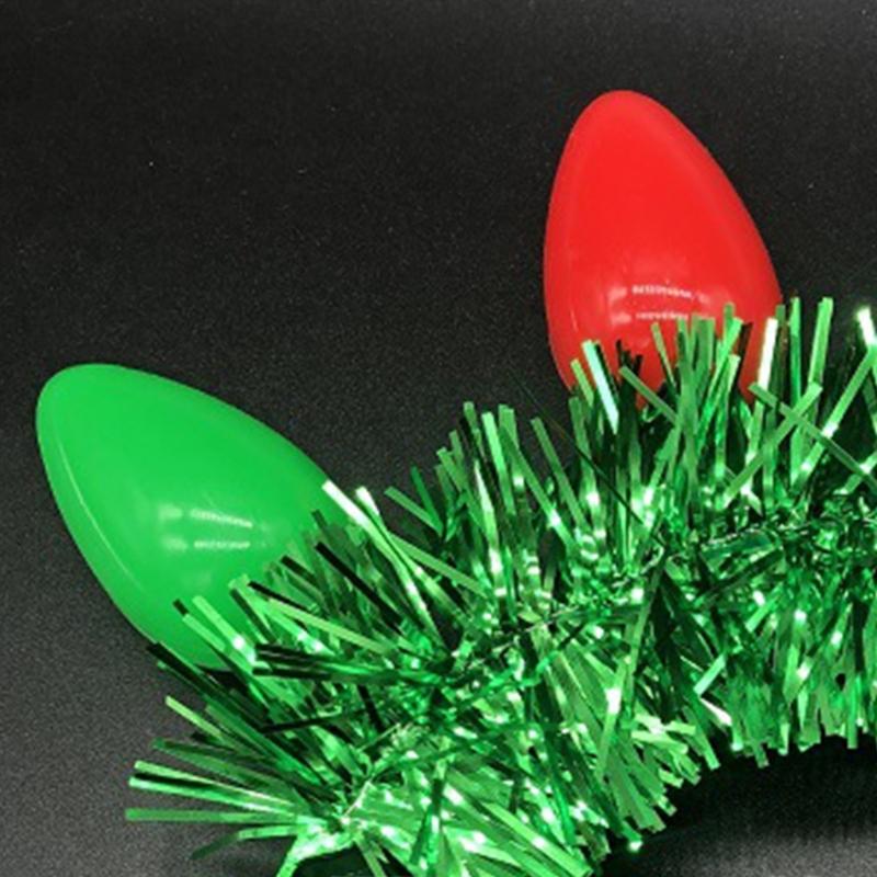 Weihnachts-LED-Glühbirnen-Stirnband Leuchtet im Dunkeln Partyzubehör Leuchtende Kopfbedeckung Haarschmuck für Frauen Mädchen