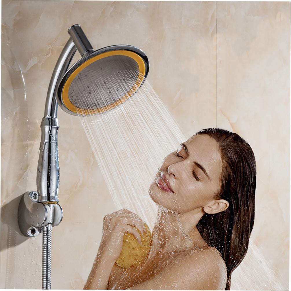 High Pressure Shower Head 6 Inch Rain Handheld Showerhead G1 2 360 Degrees Rotatable Adjustable Bathroom Rain Shower