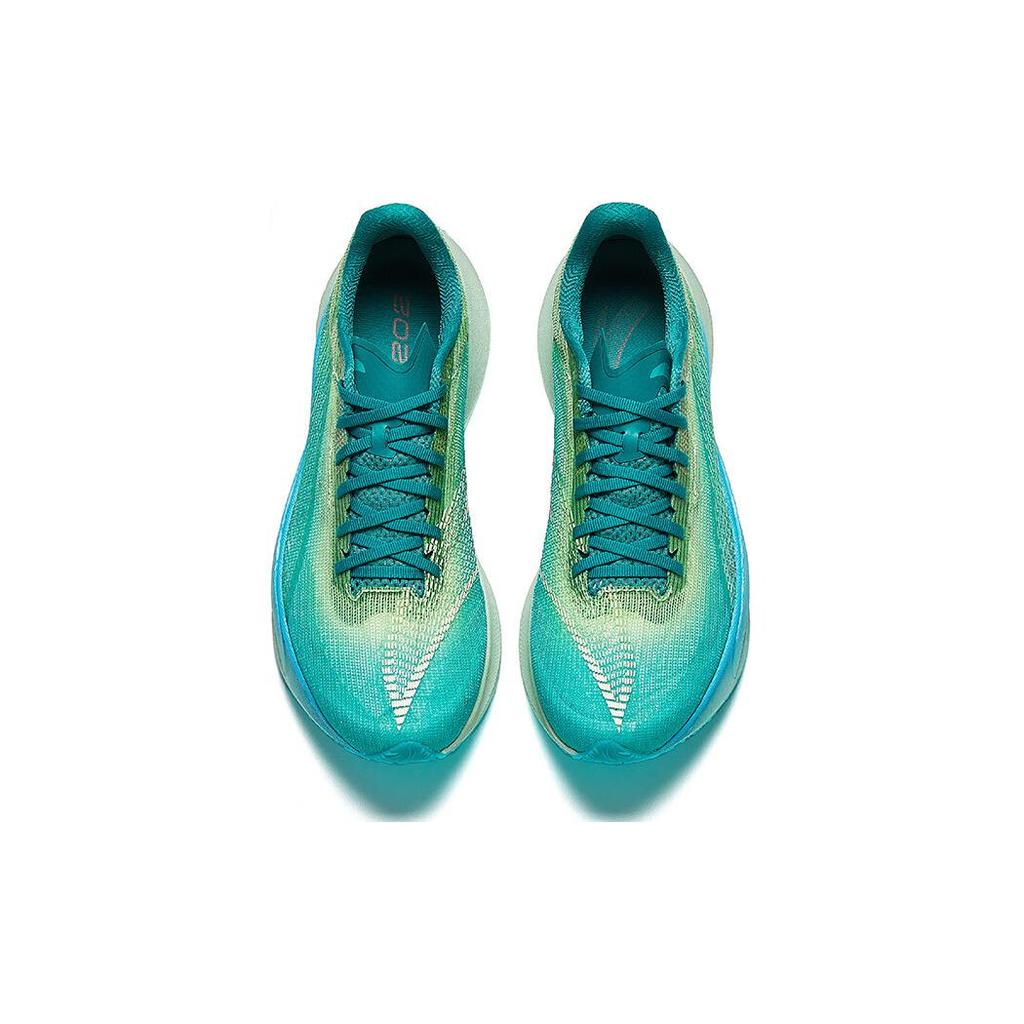 New Anta Slip Resistant Breathable Low Top Long Distance Running Training Sprint Marathon Running Shoes Men's Green Blue 112455563-6