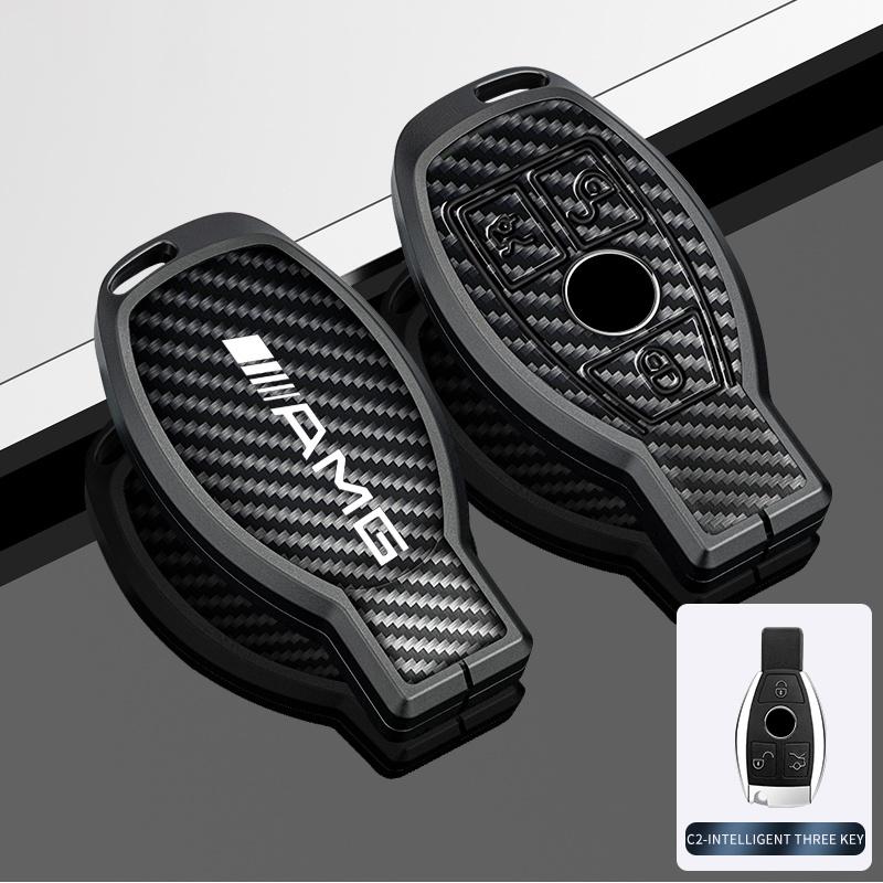 AABCV1 Car Key Case Cover Accessories For Mercedes Benz A C E S G Class GLC CLE CLA GLB GLS W177 W205 X167 AMG W223 W206 C260 C300 S400