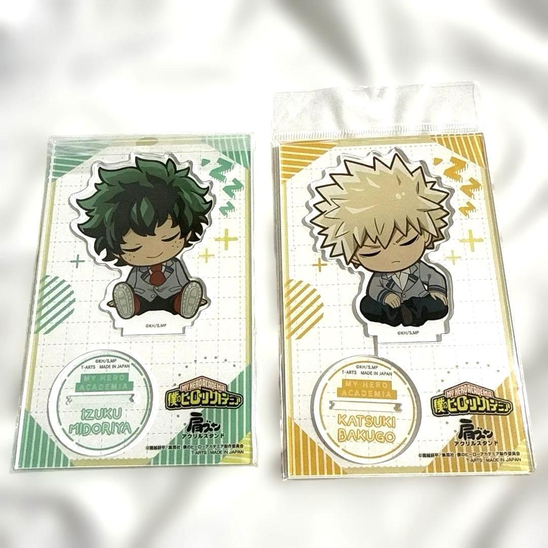 Used Heroaka Shoulders Acrylic Stand Set Izuku Midoriya Katsuki Bakugou Deku Kacchan