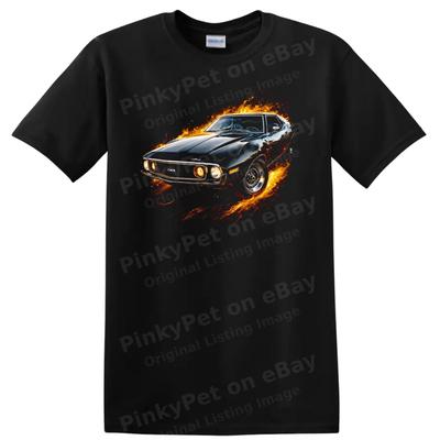 AMC Javelin AMX Old Car T Shirt Fire Muscle Classic Ride Tee