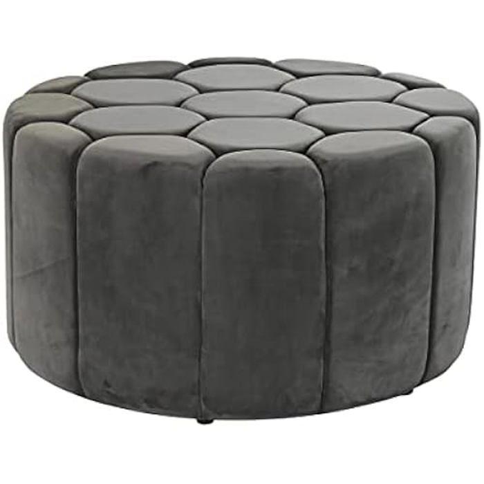 Repose-pieds - DKD Home Decor - Standard - Gris - Polyester - 85x85x48 cm