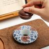 Blau-Weißes Porzellan Tablett Runde Donut Deckel Unterlage Teetassen Tablett Palette Chinesischer Retro Stil Heimdeko Zubehör