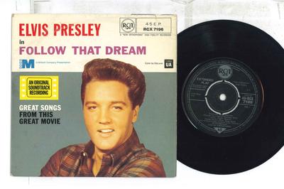 7inch Record ELVIS PRESLEY - Follow That Dream 45RCX7196 RCA 1981 UK Rock Used