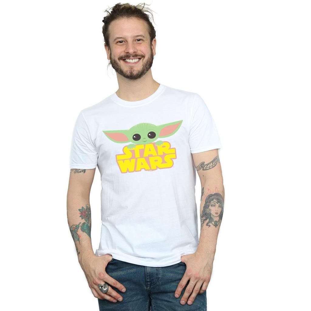 Star Wars Mens The Mandalorian The Child And Logo T-Shirt