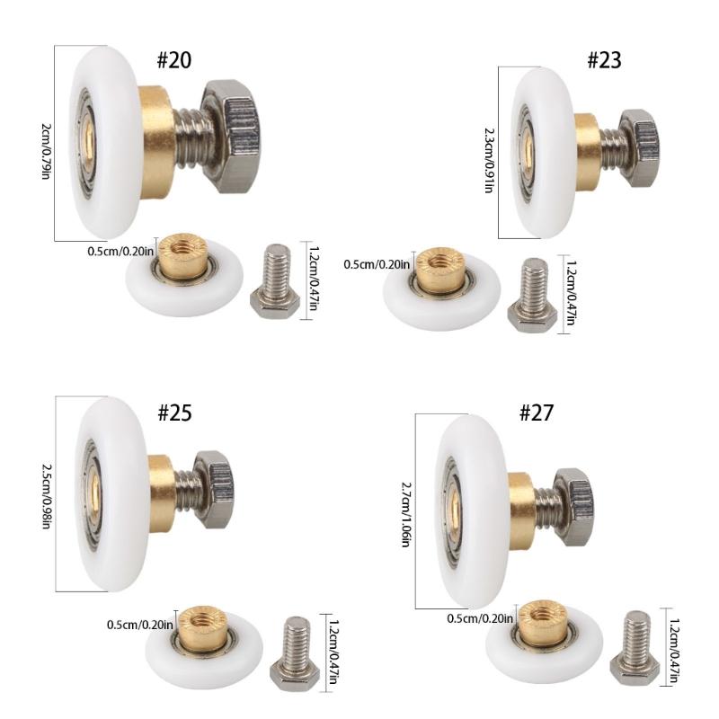 Universals Fit Nylons Rollers Compatibility with Multiple Sliding Shower Door Models Corrosions Resistance