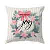 Pink Green Christmas Series Pillowcase Printed Polyester 45x45cm Throw Pillowcover Decorative Sofa Cushion Pillowslip Home Decor