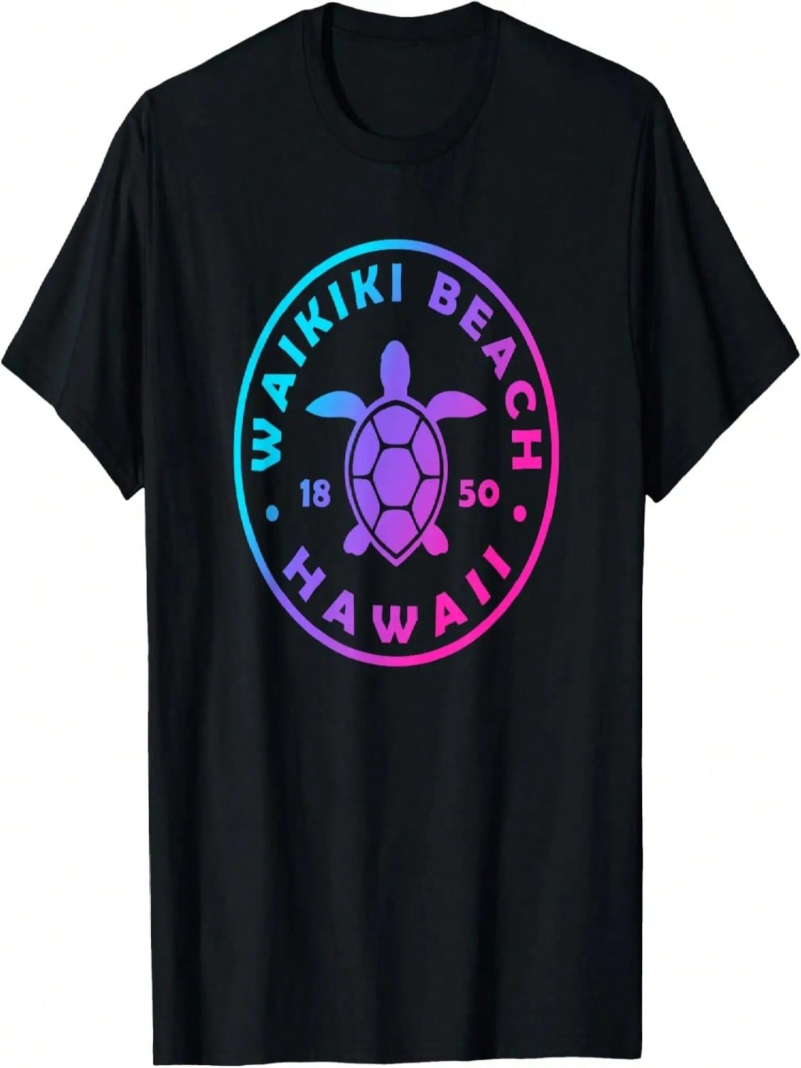 Waikiki Beach Hawaii Sea Turtle Tie Dye Boys Girls Kids T-Shirt S разноцветный