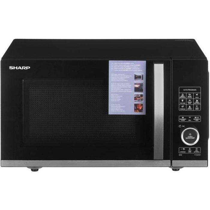 Four À Micro-ondes - SHARP - YC-QG204AEB - 20L - 800W - Gril 1000W - Noir