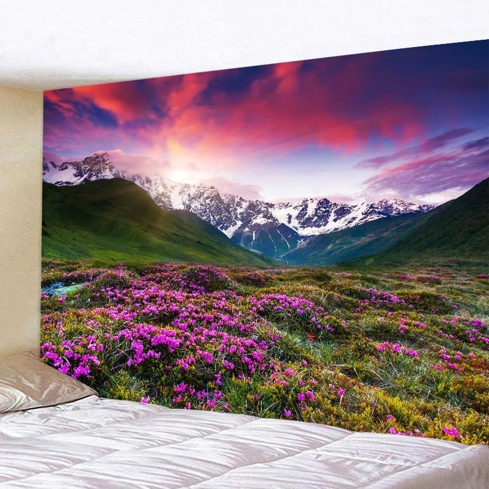 Home Wall Decoration Tapestry Natural Landscape Garden Background Office Living Room Tapestry