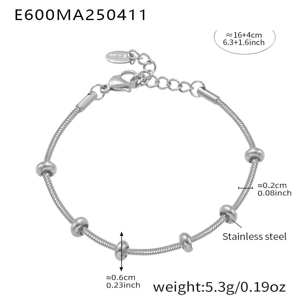 Oumeka Stainless Steel Multi-Pendant Jewelry Set for Women - Versatile Bracelet and Necklace Accessories