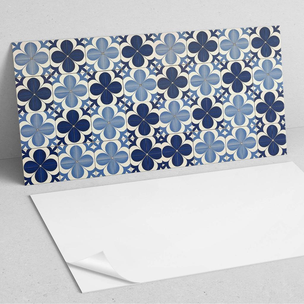 Paczka Kafelków Winylowych Z Dekorem Do Kuchni Lub Łazienki Geometryczny Wzór Kwiatowy 10X40X20 Cm