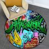 Graffiti Circular Rug - Office Decorative Carpet For Living Room Bedroom Door Mat Floor Rug Computer Chair Area Rug