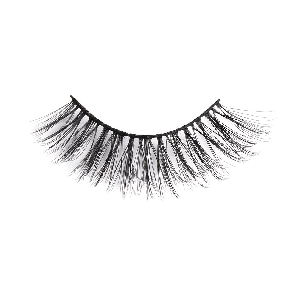 Glue Included Thick Cross Natural Long False Eyelashes Eye Lash Extension 3D Soft Mink Hair