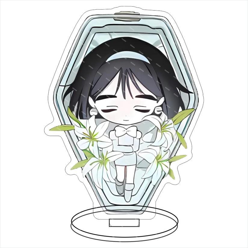 Alien Stage Japanese Anime Peripherals Q Version Acrylic Stand Collectible Table Ornaments Creative Birthday Gifts For Friend Plaything