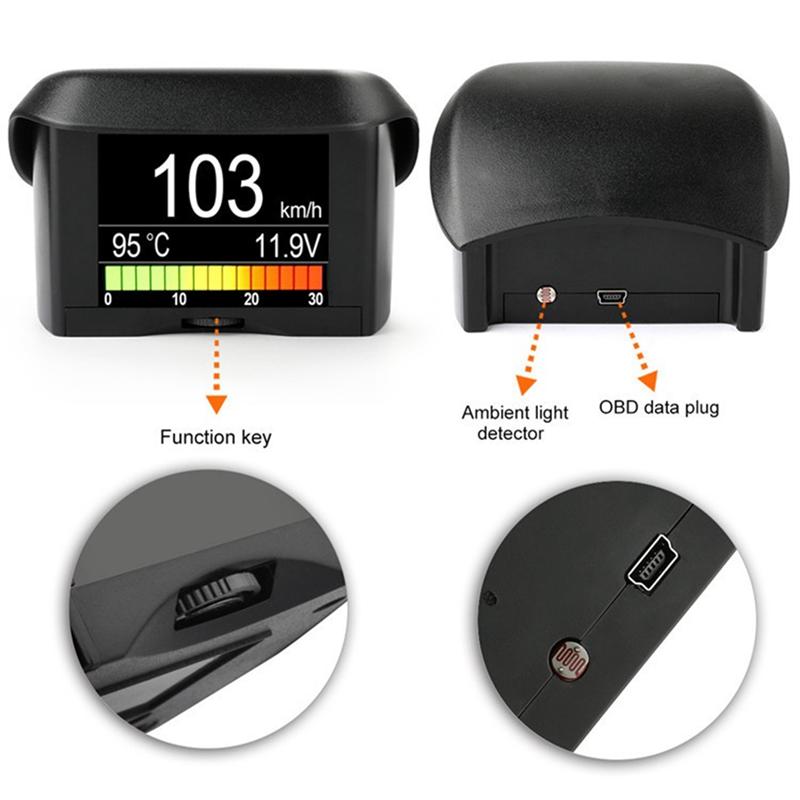 SXR-Car Digital Speedometer Car Display Trument A202 OBD2 OBD2 Head-Up Display Trip Display Speed