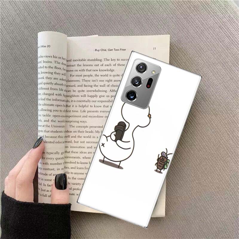 Cute Cartoon Duck Phone Case For Samsung Galaxy S25 Edge S24 S23 FE S22 S26 Ultra S21 S20 S10 Plus Capa Soft