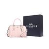Coach Rowan 17 Printed Logo Smooth Leather Shoulder Crossbody Handbag Small Women Handbags Silver Blush CY743-SV/B5