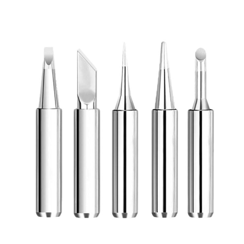 936 Pure Copper Internal Heating Soldering Iron Tips, 5-Piece Set (900m)
