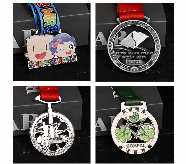 Antique Finish Zinc Alloy Cycling Race Medal for Outdoor Team Building Activities