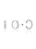 Lloyd [Set] Daily Full Stone One-Touch Earrings & Trendy Ball Ear Cuff Lofn2011X