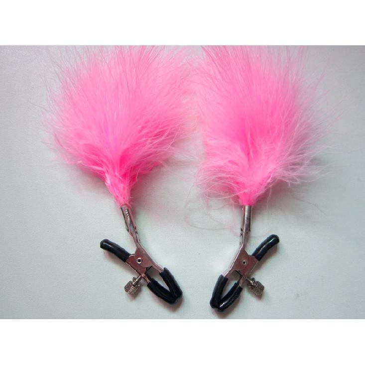 Tits Feather Nipple Clamps Clip Female Breast Clip Massage Nipple Massager BDSM Sex Toys For Women