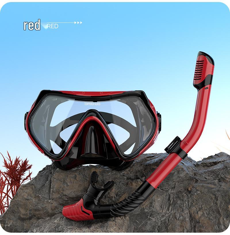 Zestaw do nurkowania z fajką suchą Two Treasures: Gogle z dużą ramką z maską do nurkowania i sprzętem pływackim z płynnego silikonu