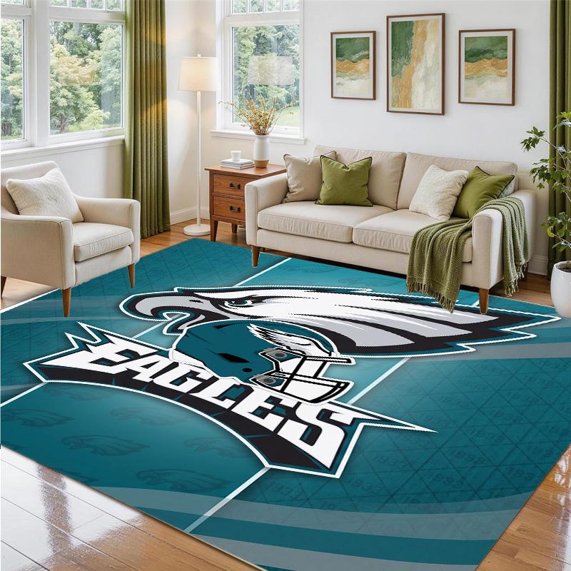 Philadelphia Eagles Design Kristall-Samt Teppich Weiche Dekorative Matte für Schlafzimmer Eingang